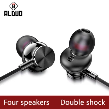 

Magnetic Earphone 3.5mm Digital Audio Metal Bass Earphone With Mic Earphone Stereo 3D HiFi Sound Sport Earbuds For Xiaomi iPhone