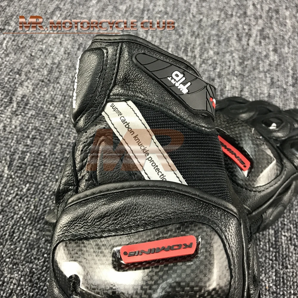 Guantes de moto de fibra de carbono GK-160 para monstar contra Lucha Libre Guantes de caballero