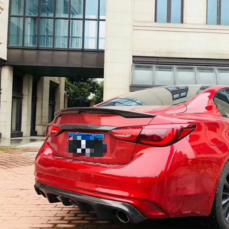 Настоящая накладка на багажник автомобиля из углеродного волокна крыло для INFINITI Q50 Q50S- крыша багажника крыло