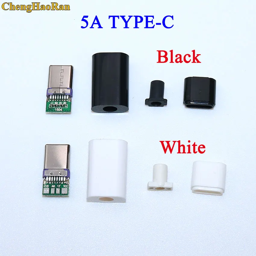 ChengHaoRan 1 шт. 5A USB Тип разъёма на Тип-c Мужской USB 5-контактный разъем Micro USB разъем Мужской Женский Разъем