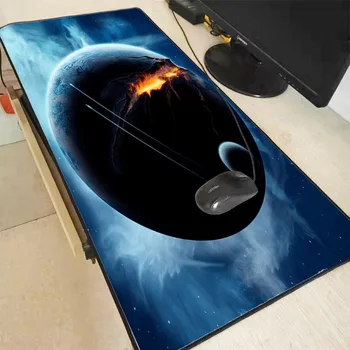 

XGZ Fantasy Moon Landscape Large Gaming Mouse Pad Computer Gamer Mousepad Rubber Lock edge Mouse Mat Desk Keyboard XXL Mouse Pad