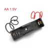 New Plastic AA Battery Case Holder Storage Box with Wire Leads for AA Batteries 1.5V Black ► Photo 1/5