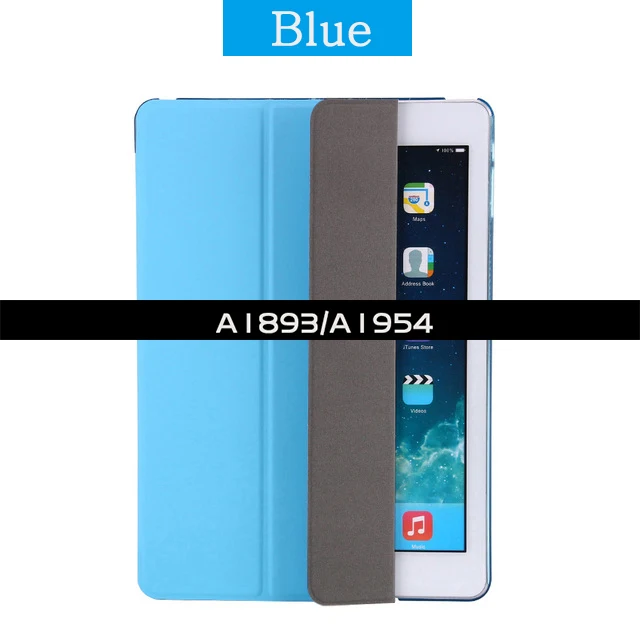 For iPad6 2018 Защитный смарт-чехол для Apple iPad 6 6th A1893 A1954 fundas из искусственной кожи чехол для планшета с функцией автоматического пробуждения и сна для iPad6 - Цвет: For iPad6 2018