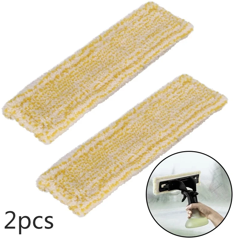 2PCS Washable Mop Pads Accessories For Karcher WV2 WV5 Handheld Steam Cleaner Mop Cloth Household Wipe Window Cleaner Parts