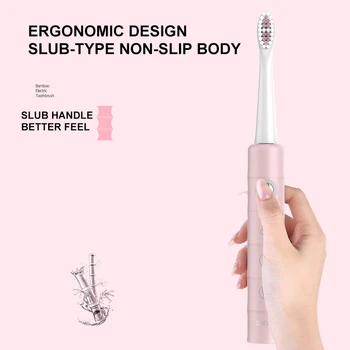 

Electric Toothbrush Rechargeable Ultrasonic Washable Electronic Whitening Waterproof Powerful Teeth Brush Student