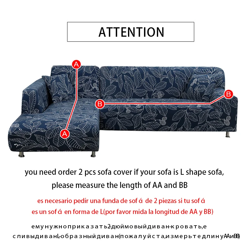 L Shape Elastic Sofa Cover Set Cotton Universal Sofa Covers for Living Room Pets Armchair Corner Couch Cover Corner Sofa