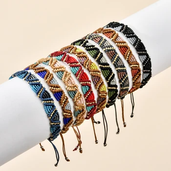 

ZMZY Chic Handmade Beads Miyuki Bracelet Femme Boho Rope Braid Jewelry Friendship Bracelet Wrap Pulseras Armband Dropshipping