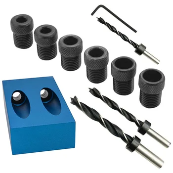

Drill Guide Pocket Hole Jig Repair Kit Combo Set Oblique Positioner Locator Tool