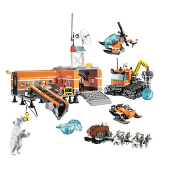

City Compatible City blocks Brick Arctic Base Compatible Model playmobiling Blocks Model Toys For Children gift figures