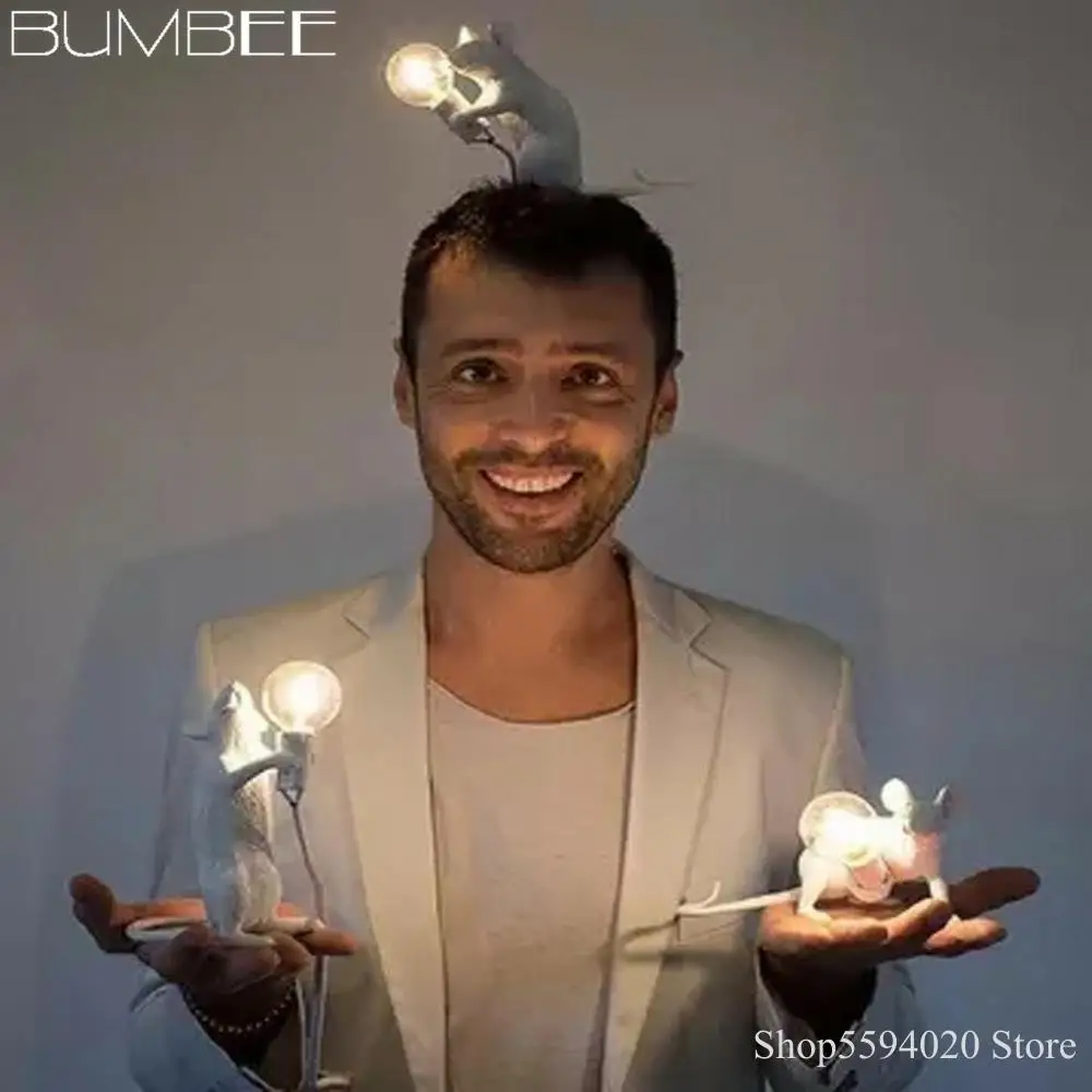 Лампа из смолы лампа SELETTI для мыши современная светодиодная декор детской