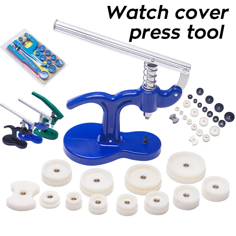 Presse à Boîtier De Montre – Kit Avec 18 Plaques, Outil De Réparation Pour Remplacement Pile