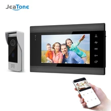 Jeatone – système d'interphone vidéo sans fil, wi fi, 7 pouces, pour la maison, prise en charge du déverrouillage à distance, détection de mouvement, enregistrement, caméra