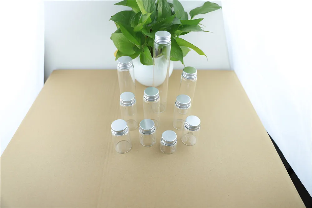 24pcs 37mm 60ml Mini glass bottle Empty Jar Container Small Diy DECORATIVE BOTTLES Glass Spice Storage Jars Containers (1)
