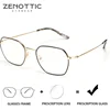 ZENOTTIC Prescription Progressive Glasses Men Women Anti Blue Light Photochromic Custom Eyewear Square Optical Myopia Eyeglasses