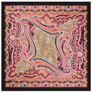 

100*100cm TOP Silk superior Bohemia Scarves Women Foulard Square Hijab Scarf Ladies Shawl wrap muffler pareo female hijab