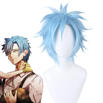 

Sakaido Akihito Narihisago Wig Anime ID:INVADED Cosplay Heat Resistant Synthetic Sky Blue Short Hair Halloween Role Play Wig