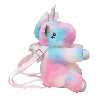 

2020 Rainbow Unicorn Plush Doll Toy Backpack