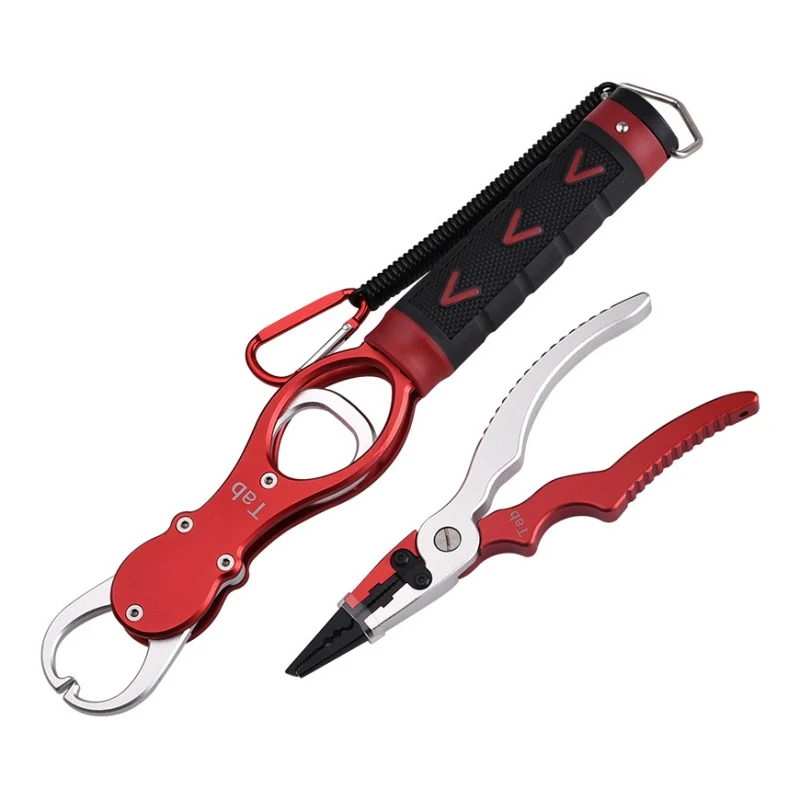 

2020 new Weighing Stainless Steel Portable Fish Lip Grip Grabber Fishing Plier with Weight Scale & Fishing Tool Equipment