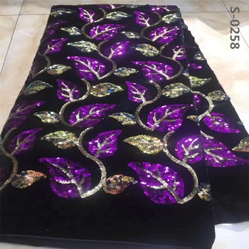 

Latest African Lace Fabric 2020 High Quality Velvet Lace rose gold Nigerian Lace Fabrics For Wedding Dress