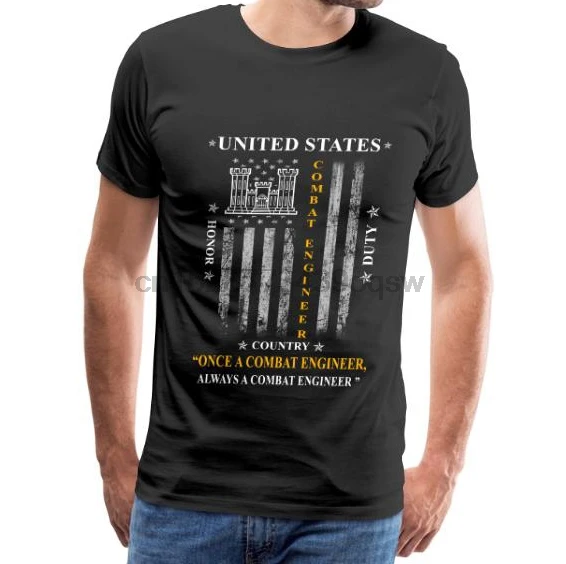 Мужская футболка Боевой Инженер США армейский инженер армия com-Мужская Премиум