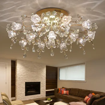 

LED Crystal Ceiling Lights Bedroom Ceiling Light Decoration Indoor Lighting LED Home Lights for Living Room Ceiling Lamp MJ710