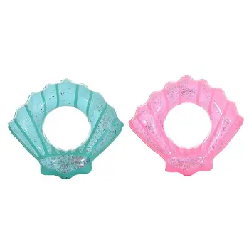 

Sequins Shell Inflatable Float Pool Swimming Ring Circle Water Raft Fun Holiday Party Toy Summer