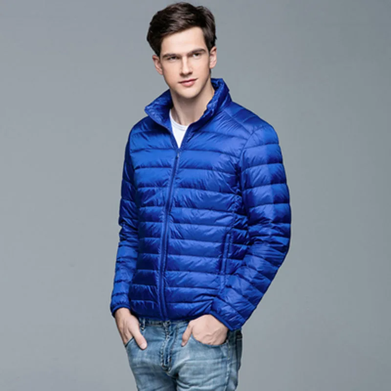 Brand Winter Men's Down Jacket Ultra Light Down Jacket Men Windbreaker Feather Jacket Man Lightweight Portable Warm Coat rab coat Down Jackets