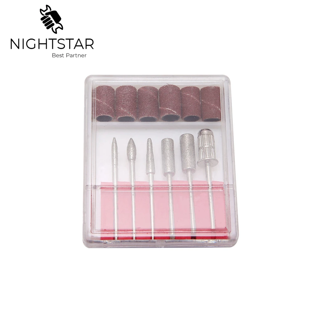 

6Pcs Nail Drill Kit Bits File for Electric Drills & Filling System Nail Art Hand Tools