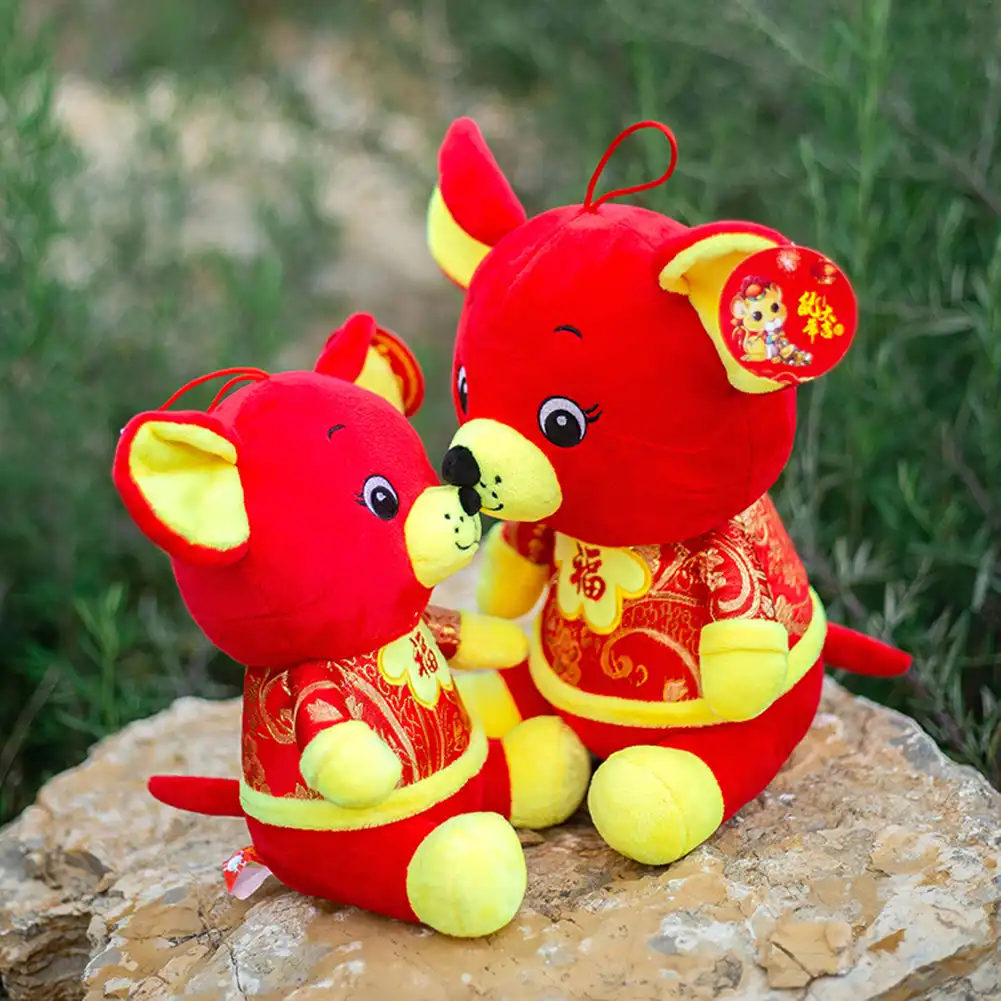 plush toy new year cartoon rat mascot bolster do