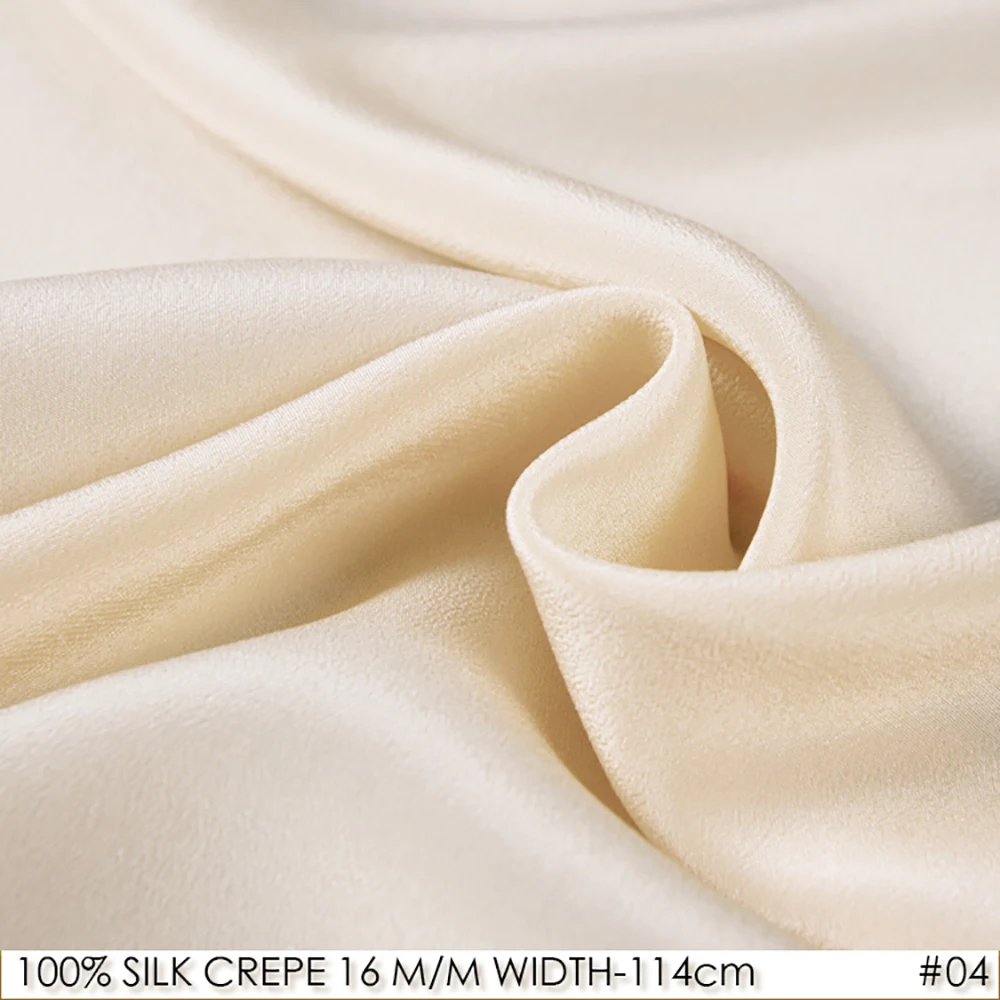 Robe DE soirée en crêpe DE soie pour femmes, 114 cm DE largeur 16 m/m /100%  Pure soie mûre couleur mate, tissu Champagne NO 04 - AliExpress