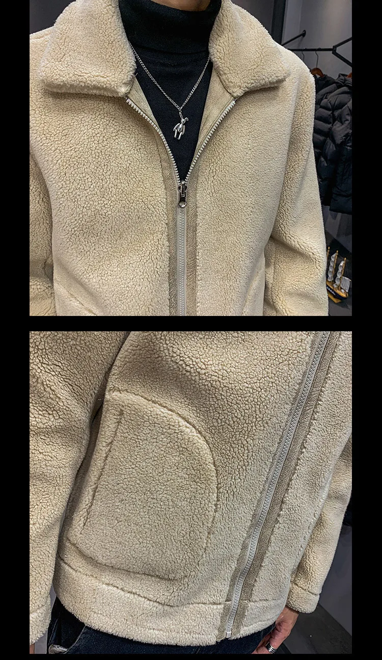 Мужская Флисовая меховая пушистая Куртка Теплая Верхняя одежда Куртки мужские сохраняющие тепло кожаные меховые свободные пальто ветрозащитная куртка Cuero Hombre