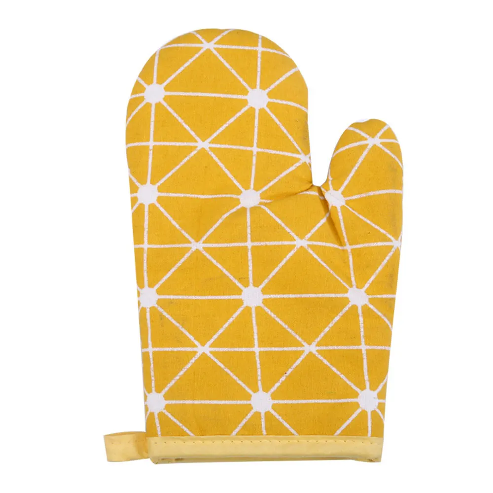 yellow note Перчатки для духовки, 4 цвета, 1 шт., для ресторана, для приготовления пищи, бара, кухонные принадлежности, перчатки для микроволновой печи, перчатки для выпечки, термостойкие - Цвет: yellow note