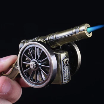 

Creative Windproof Metal Lighter Retro Desktop Small Cannon Model Gas Lighter Cigarette Lighter Home Decoration Collection
