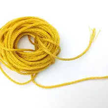 1 Катушка 10 м желтый DIY 8-core наушники аудио кабель обновления для наушников гарнитуры один кристалл медь