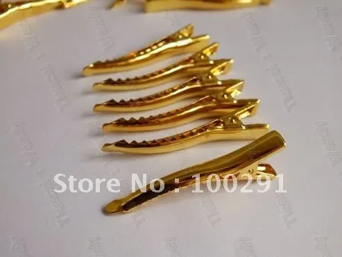 Ювелирные изделия для волос DIY фурнитура-черный пистолет покрытием цвет 45 мм 1000 шт Металлические зажимы для волос с зубчиками