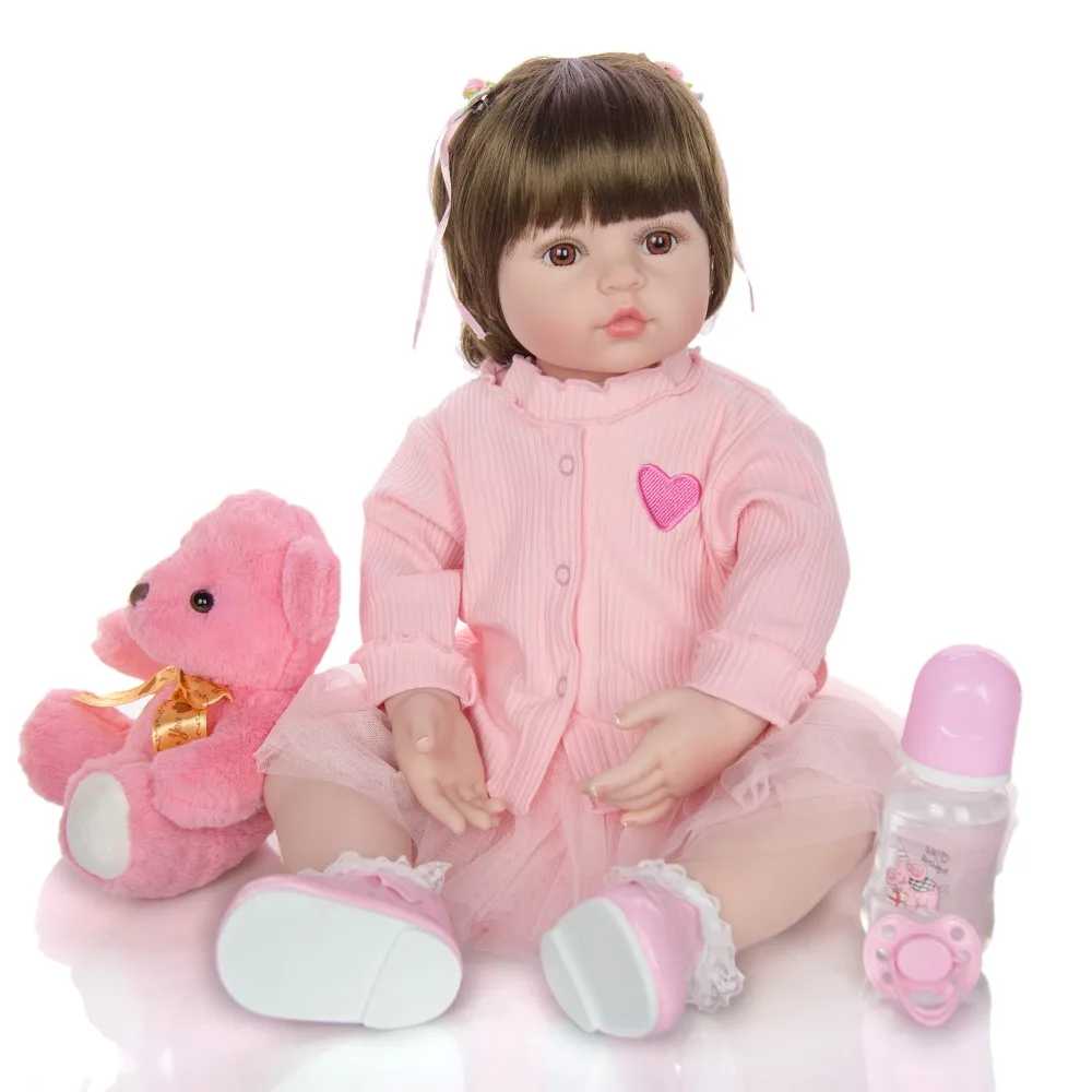 60 см силиконовые игрушки Reborn Baby Doll 24 дюйма силиконовые виниловые принцессы для малышей куклы живые bebes reborn подарок на день рождения