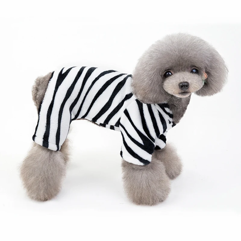 Теплая одежда для собак, худи собачья Пижама комбинезон для щенка кошка одежда для маленьких пальто для собак куртка одежда для домашних животных пентаграмма полосатый узор