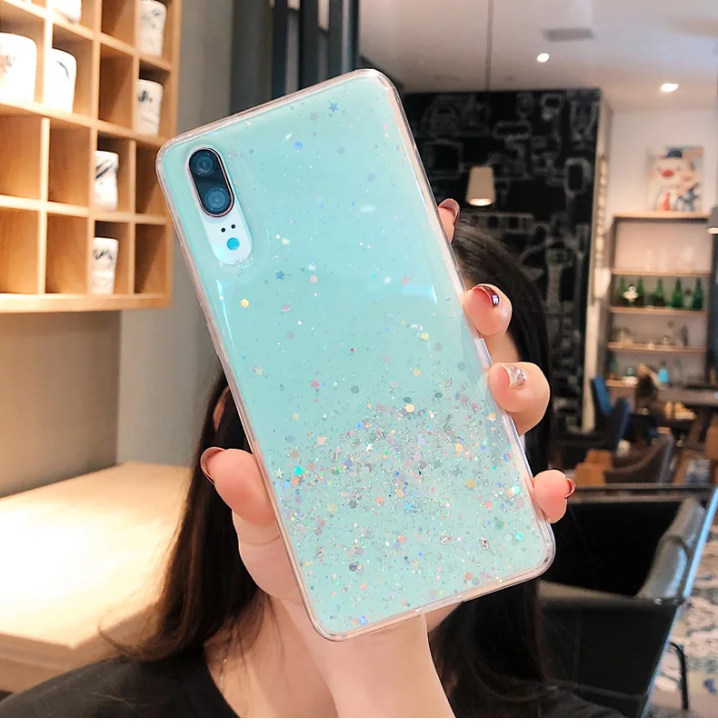 Блестящий силиконовый чехол со звездой для Huawei P10 Plus P20 Pro P30 Lite Nova 3i 3 Mate 20 Honor View 10 30 P
