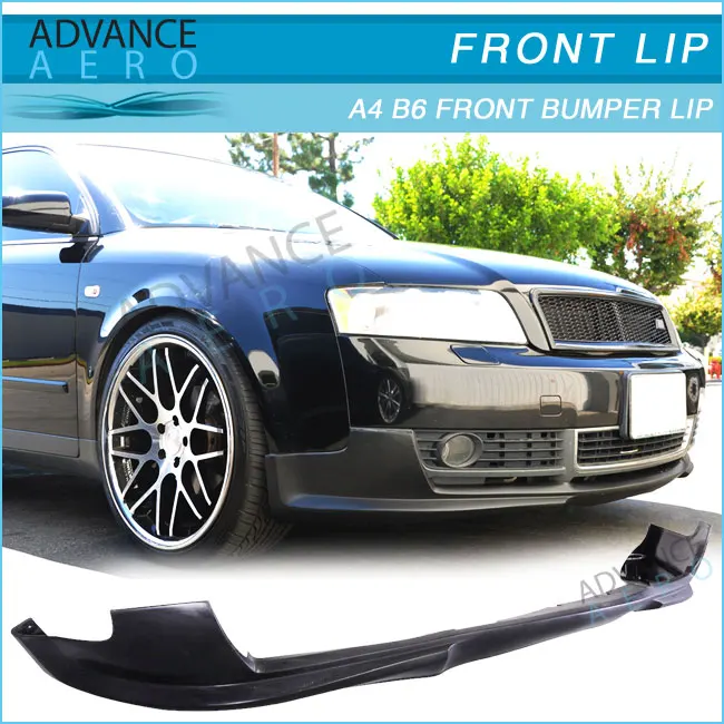 For 02 03 04 05 AUDI A4 B6 FRONT BUMPER LIP POLY URETHANE BODY KIT