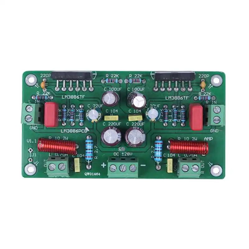 Собранный 68 Вт+ 68 Вт HiFi LM3886TF стерео усилитель плата 50 Вт* 2/38 Вт* 2
