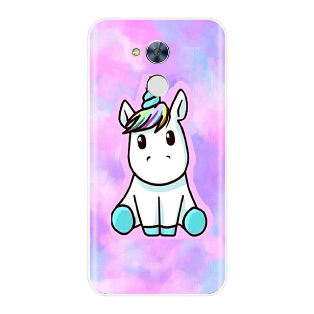 Чехол для телефона Huawei Honor 4C 5C 6C 6A Pro мягкий милый Радужный чехол с единорогом 4X 5A 5X