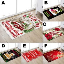 Коврик с рождественским дизайном, кухонный дверной проем, напольный коврик ванной для гостиной, напольный коврик с принтом, фланелевый дверной коврик 40x60 см, Прямая поставка