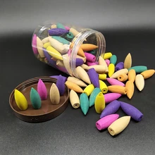 80 шт./кор. обратного Ладан конусов Гостиная ароматерапия пуля лаванда; Жасмин лимон конус Ладан Роза ароматы для дома