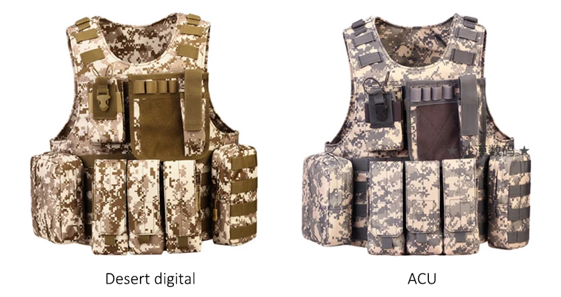 Airsoft Tactical Vest Mens Military Hunting Vests Equipment Vest Molle Combat Assault Plate Carrier Gilet Tactique Strap