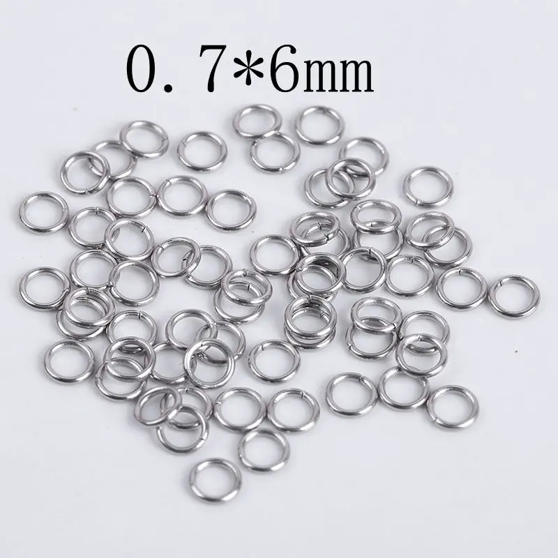 100200Pcs Stainless Steel Open Jump Rings For Jewelry Making Connectors Split Rings Accessories