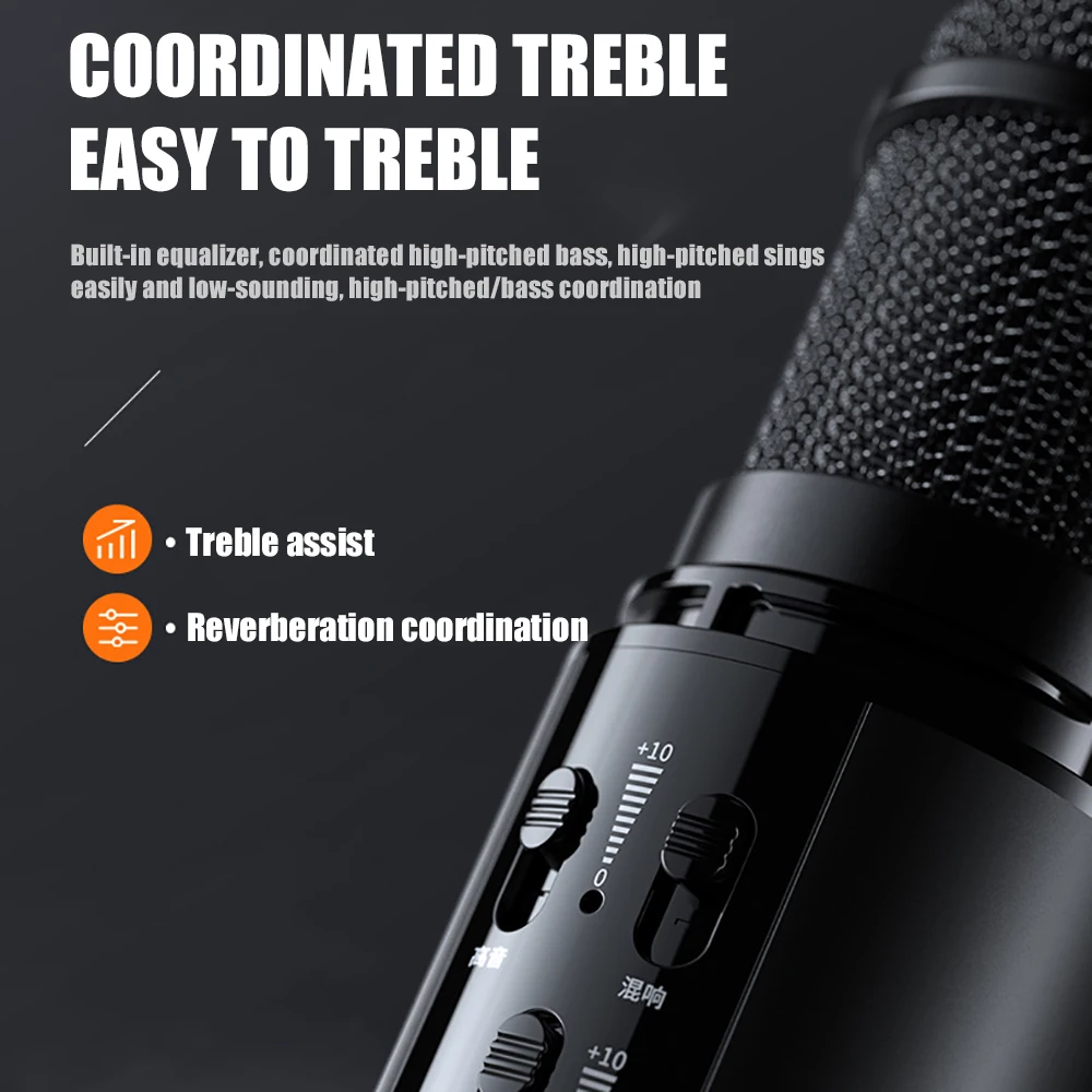 Wireless Speaker Bluetooth Dynamic Microphone Speaker Karaoke Microphone For Live Broadcast Vlog Handheld Support TF Card