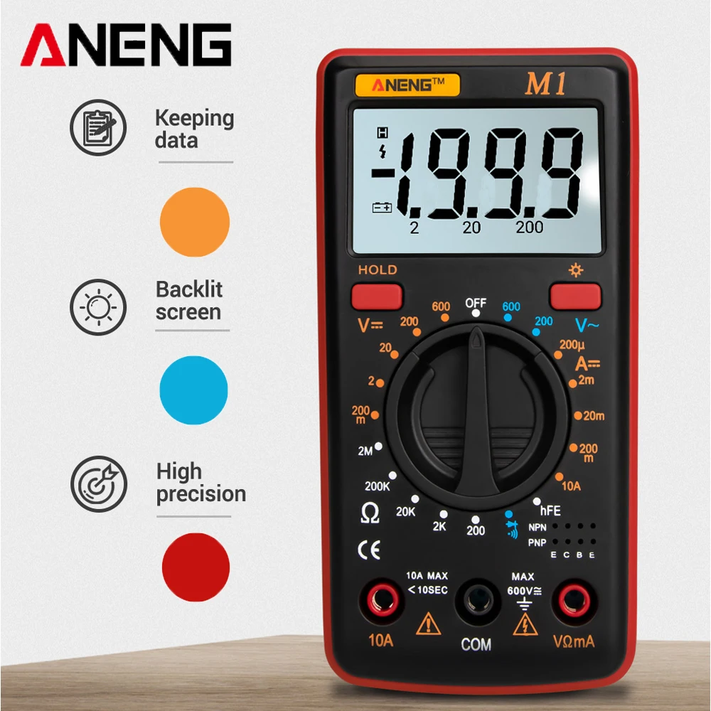  ANENG M1 Digital Multimeter esr meter  multimetro tester true rms digital multimeter testers multi meter richmeters dmm 400a 