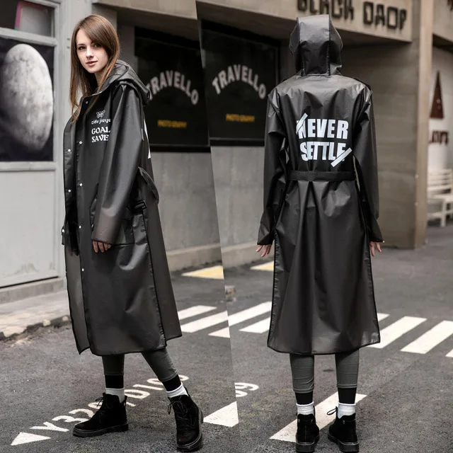 raincoat1 Модный черный плащ EVA для взрослых мужчин и женщин, пончо для походов на открытом воздухе, длинный плащ, защищающий от просачивания, regenjas chubasquero hombre - Цвет: raincoat1