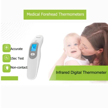 

Digital Thermometer Infrared Baby Adult Forehead Non-contact Infrared Thermometer 3 Colors Display Screen Forehead Thermomter