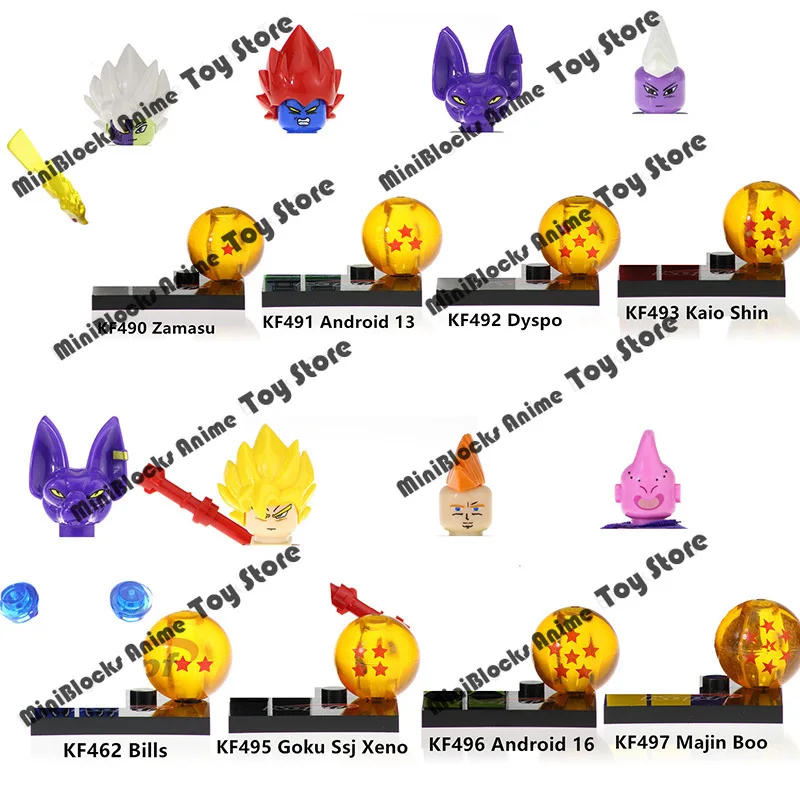 KF6036 Конструктор из японского аниме Драконий жемчуг Z Guko Gogeta Beerus Majin Buu фигурки